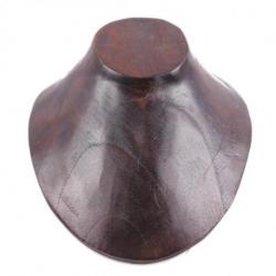 Buste d'Exposition en bois pour colliers | Finition "Chocolat"