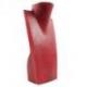 Buste Présentoir à colliers en bois 25cm  | Finition "Rouge Intense"