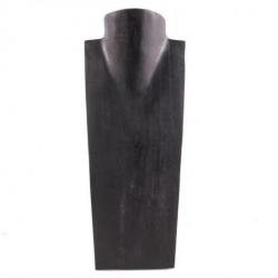 Buste Présentoir à colliers en bois 35cm | Finition "Noir Ébène"