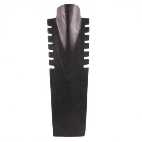 Présentoir en bois pour colliers et pendentifs 50cm | Finition "Noir Ébène"