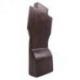 Buste présentoir à colliers en bois massif marron 30cm