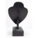 Buste d'exposition Présentoir Bijoux en bois 30cm | Finition "Noir Ébène"