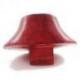 Buste présentoir à collier en bois massif rouge