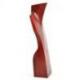 Buste présentoir à colliers en bois massif rouge 30cm