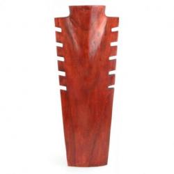 Présentoir en bois pour colliers et pendentifs 40cm | Finition "Rouge Intense"