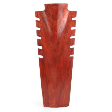 Présentoir en bois pour colliers et pendentifs 40cm | Finition "Rouge Intense"