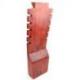 Buste présentoir à colliers cranté en bois massif couleur rouge 40cm