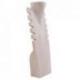 Buste présentoir à colliers cranté en bois massif blanc cérusé 40cm