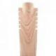 Buste présentoir à colliers cranté en bois massif brut 40cm