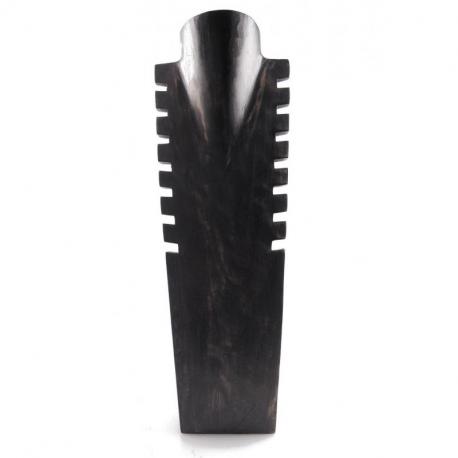 Présentoir en bois pour colliers et pendentifs 50cm | Finition "Noir Vintage"