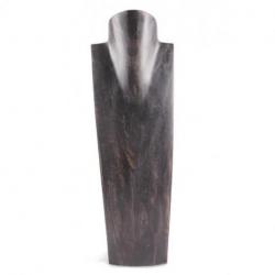 Présentoir spécial colliers longs 50cm buste en bois finition "noir vintage"