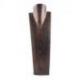 Présentoir spécial colliers longs 50cm buste en bois "chocolat"