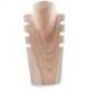 Buste cranté en bois brut 25cm