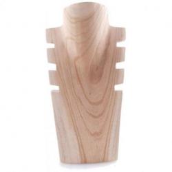 Buste cranté en bois brut 25cm
