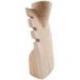 Buste cranté en bois brut 25cm