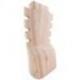 Buste cranté en bois brut 25cm