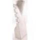 Présentoir à colliers cranté en bois blanc 30cm