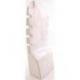 Présentoir à colliers cranté en bois blanc 30cm
