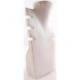 Buste cranté en bois blanc 25cm