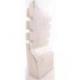 Buste cranté en bois blanc 25cm