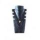 Buste cranté en bois noir vintage 25cm - Présentoir à Colliers