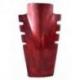 Buste cranté en bois rouge 25cm - Présentoir à Colliers