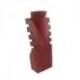 Présentoir à colliers cranté en bois rouge 30cm