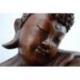 Statue de Bouddha assis 30cm en bois massif sculpté main