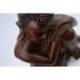 Statue de Bouddha assis 30cm en bois massif sculpté main