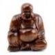 Statuette du Bouddha rieur en bois sculpté 11cm