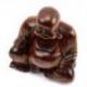 Statuette du Bouddha rieur en bois sculpté 11cm