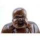 Statuette du Bouddha rieur en bois sculpté 11cm
