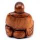 Statuette du Bouddha rieur en bois sculpté 11cm