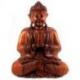 Grande statue de Bouddha assis en bois 40cm | Sculptée à Bali