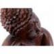 Statue Bouddha penseur 20cm en bois massif sculpté main