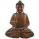 Grande statue de Bouddha Zen en bois sculpté 40cm | Artisanat de Bali