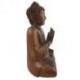 Grande statue de Bouddha Zen en bois sculpté 40cm | Artisanat de Bali