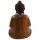 Grande statue de Bouddha Zen en bois sculpté 40cm | Artisanat de Bali