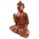Statue de Bouddha assis en bois massif sculpté main 30cm, import Bali