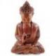 Statue de Bouddha assis en bois massif sculpté main 30cm, import Bali