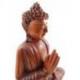 Statue de Bouddha assis en bois massif sculpté main 30cm, import Bali