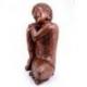 Statue de Bouddha assis 40cm - Bois massif sculpté main