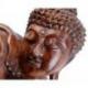 Statue de Bouddha assis 40cm - Bois massif sculpté main
