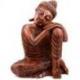 Statue de Bouddha assis 40cm - Bois massif sculpté main.