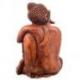 Statue de Bouddha assis 40cm - Bois massif sculpté main.