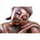Statue de Bouddha assis 40cm - Bois massif sculpté main.