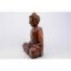 Statue Bouddha assis en position du lotus 40cm | Sculpture sur bois artisanale