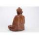 Statue Bouddha assis en position du lotus 40cm | Sculpture sur bois artisanale