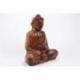 Statue Bouddha assis en position du lotus 40cm | Sculpture sur bois artisanale