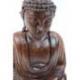 Statue Bouddha assis en position du lotus 40cm | Sculpture sur bois artisanale
